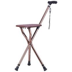 Трость складная трехногая с сиденьем для пожилых (арт. 25-5083369)