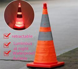 Конус дорожный складной светодиодный солнечный 750 мм (арт. 25-5083460)