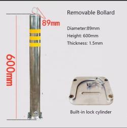 Боллард дорожный стальной съемный или фиксированный 304 нержавеющая (арт. 25-5083518)