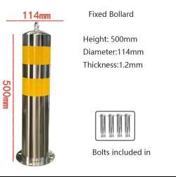 Боллард дорожный стальной съемный или фиксированный 304 нержавеющая (арт. 25-5083518)