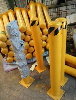 Боллард дорожный стальной жёлтый прочный защитный (арт. 25-5083634)