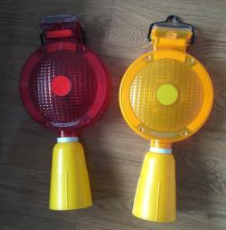 Лампа сигнальная светодиодная для дорожных конусов на солнечной батарее (арт. 25-5083673)