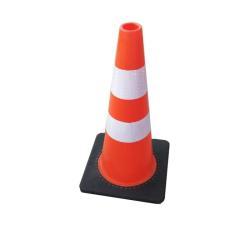 Конус дорожный ПВХ с резиновой основой и светоотражающей лентой (арт. 25-5083701)