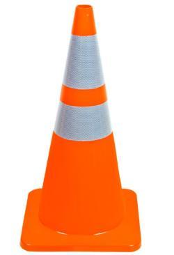 Конус дорожный гибкий ПВХ 70 см для безопасности (арт. 25-5083766)