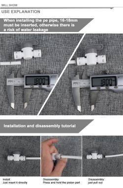 Клапан шаровый пластиковый для системы RO 1/2 дюйма (арт. 25-5084862)