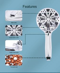 Душевая лейка ручная многофункциональная с фильтром (арт. 25-5085123)