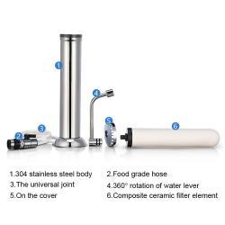 Очиститель воды настольный из нержавеющей стали с керамическим фильтром (арт. 25-5085210)