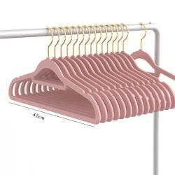 Вешалка деревянная коричневая с логотипом для одежды (арт. 25-5085760)