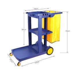 Тележка уборочная пластиковая складная с крышкой серая (арт. 25-5085781)