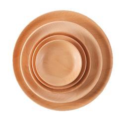 Поднос круглый деревянный бамбуковый экологичный (арт. 25-5085819)