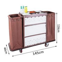 Тележка уборочная отельная металлическая из нержавеющей стали (арт. 25-5085844)