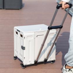 Тележка складная пластиковая для покупок и багажа (арт. 25-5085869)