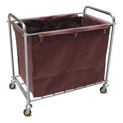 Тележка для белья с ручкой из нержавеющей стали на колесах (арт. 25-5085909)