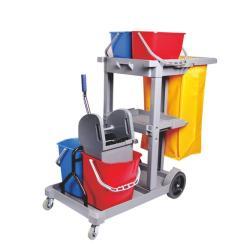 Тележка для уборки гостиничная с отделениями и полками (арт. 25-5085935)