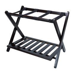 Стойка для багажа складная бамбуковая с полкой деревянная (арт. 25-5085950)