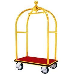 Тележка для багажа декоративная золотая из нержавеющей стали (арт. 25-5085953)