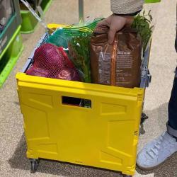 Тележка складная с крышкой и 4 колесами 360° прочная (арт. 25-5085992)