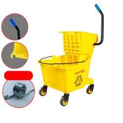 Тележка уборочная пластиковая разноцветная с отжимом (арт. 25-5086016)