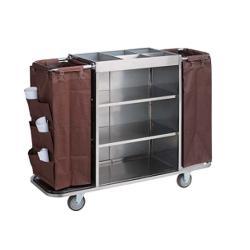 Тележка для уборки металлическая и пластиковая для белья (арт. 25-5086021)