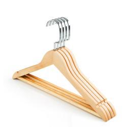 Вешалка деревянная коричневая с логотипом для одежды (арт. 25-5086051)