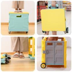 Тележка складная для покупок с колесами и сумкой (арт. 25-5086103)