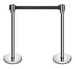 Барьер с двойной лентой для контроля толпы выдвижной (арт. 25-5086116)