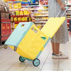 Тележка складная легкая на 4 колесах для покупок (арт. 25-5086154)