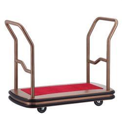 Тележка багажная отельная из нержавеющей стали золотая (арт. 25-5086180)