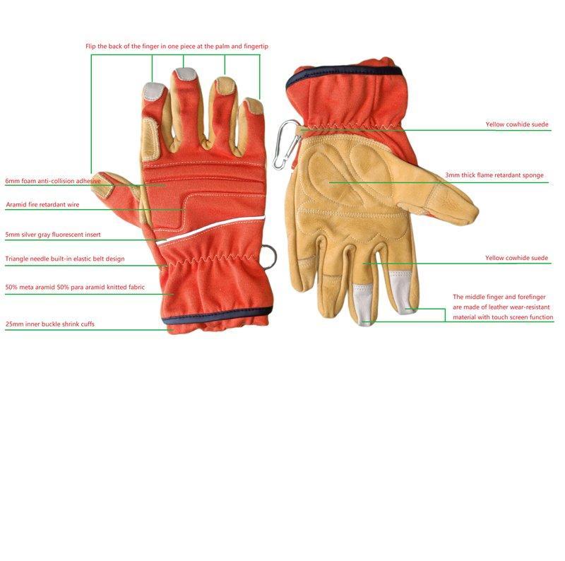 Перчатки защитные для спасателей огнеупорные (арт. 25-5086604)