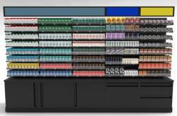 Стеллажи для табака с LED подсветкой и металлическими полками (арт. 25-19080005)