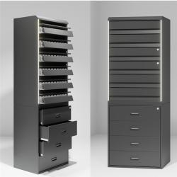 Шкаф для сигарет под прилавок с деревянными полками (арт. 25-19080007)