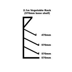 Стеллажи металлические для фруктов и овощей 4 уровня (арт. 25-19080011)