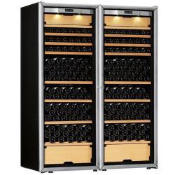 Шкаф для вина из стекла и нержавейки с подсветкой (арт. 25-19080026)