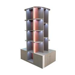 Барный шкаф для гостиной из дерева с витриной и хранилищем (арт. 25-19080038)