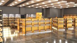 Стеллаж для вина современный дизайн магазина (арт. 25-19080051)