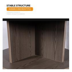 Винная стойка деревянная современная круглая металлическая (арт. 25-19080055)