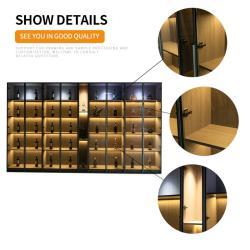 Шкаф для виски с подсветкой и стеклянными дверцами (арт. 25-19080057)