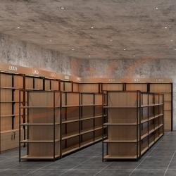 Стеллаж деревянный односторонний с LED подсветкой для вина (арт. 25-19080066)