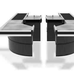 Кассовый прилавок современный металлический для ритейла (арт. 25-19080077)