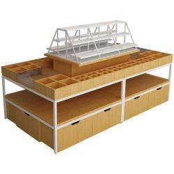 Стойка-островок деревянная MINISO 3/4-уровневая (арт. 25-19080086)