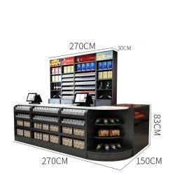 Кассовый стол для магазина из дерева с местом для кассира (арт. 25-19080104)