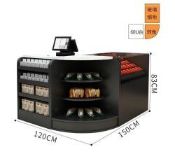 Кассовый стол для магазина из дерева с местом для кассира (арт. 25-19080104)