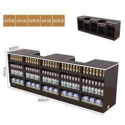 Стойка кассовая U-образная с дисплеем и прилавком 4ft (арт. 25-19080130)