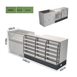 Кассовый прилавок для супермаркета с отделом косметики и сигарет (арт. 25-19080133)