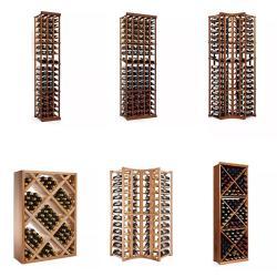 Винный стеллаж настенный деревянный 5 колонн с дисплеем (арт. 25-19080177)