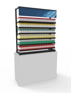 Стеллаж для сигар металлический с витриной и стеклом (арт. 25-19080179)