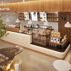 Киоск для чая с деревянным декором и барной стойкой (арт. 25-19080195)