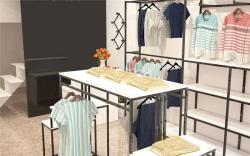 Стойка для одежды женская из дерева для интерьера магазина (арт. 25-19080201)