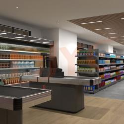 Стеллажи для магазина многослойные 60кг металлические (арт. 25-19080216)