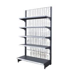 Стеллаж металлический для супермаркета с сетчатой задней панелью (арт. 25-19080221)
